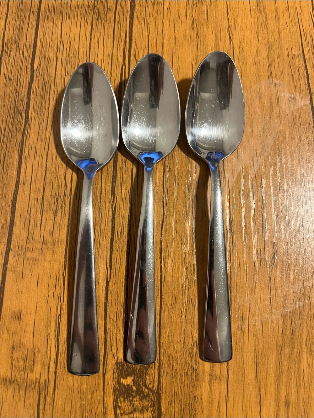 Oneida Stainless Flatware Lot - 2 Serving Spoons 3 Soup Spoons, 3 Salad Forks - Picture 3 of 5